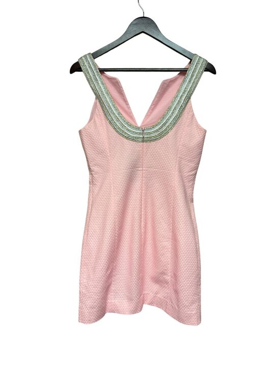 Lilly Pulitzer Valli Shift Dress Paradise Pink Size 4 Textured Sleeveless NWT - Picture 5 of 13